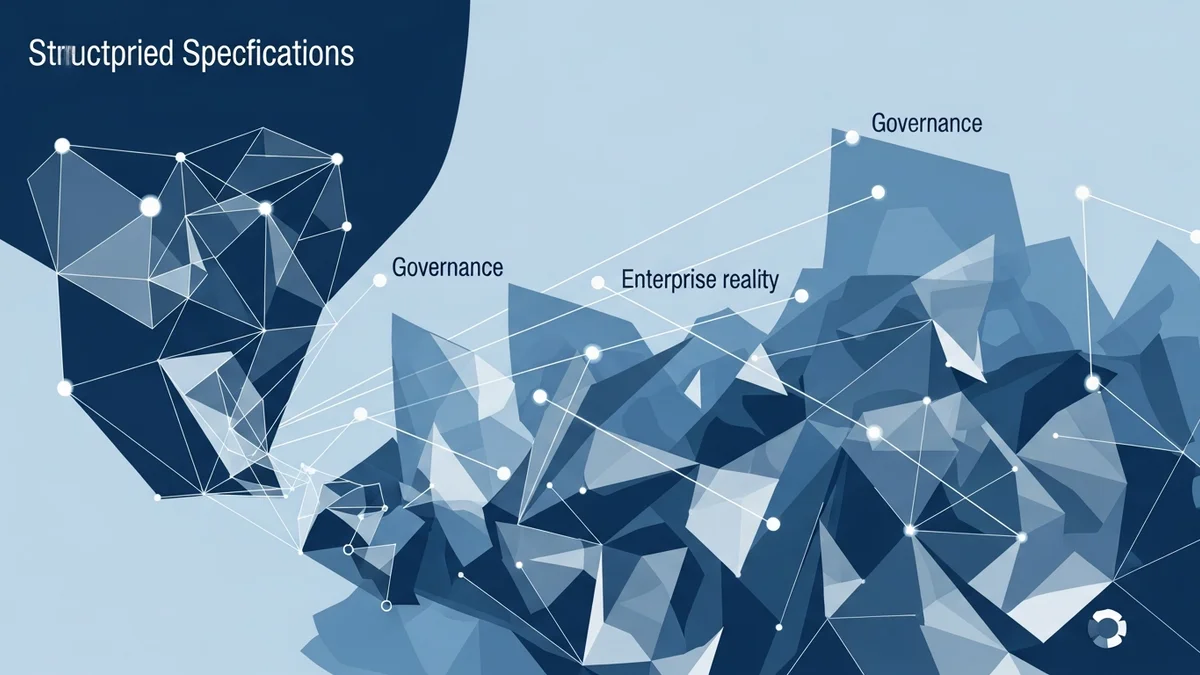 SDD at Enterprise Scale: A Governance Problem in Tooling Clothes